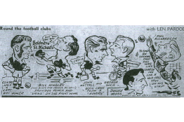Some of the 1950 Boldmere players in cartoon version.
